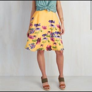 MODCLOTH Profound Pizzazz Floral Skirt Size 1X